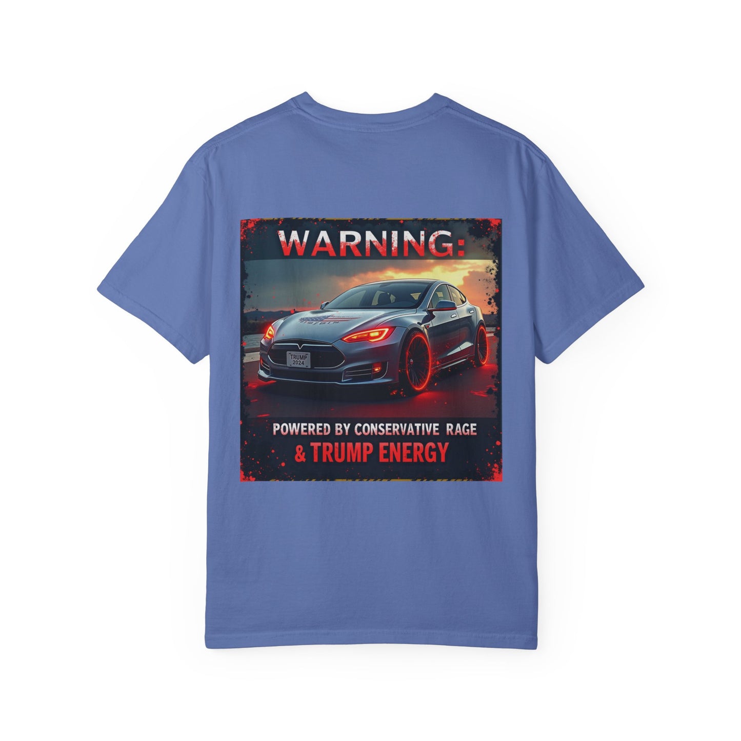 Unisex Garment-Dyed T-shirt with EV Power by Trump Energy Design