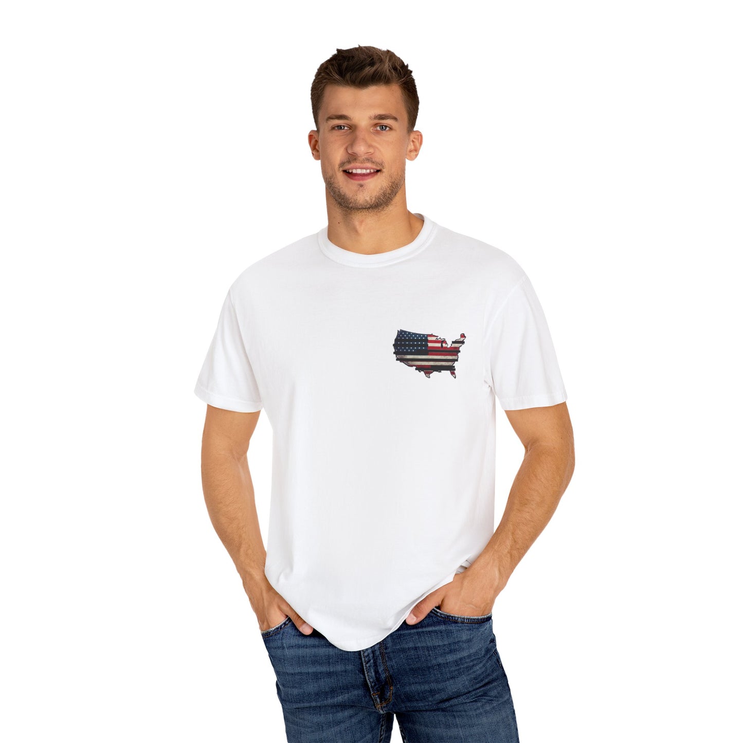 Unisex Garment-Dyed T-shirt with EV Power by Trump Energy Design