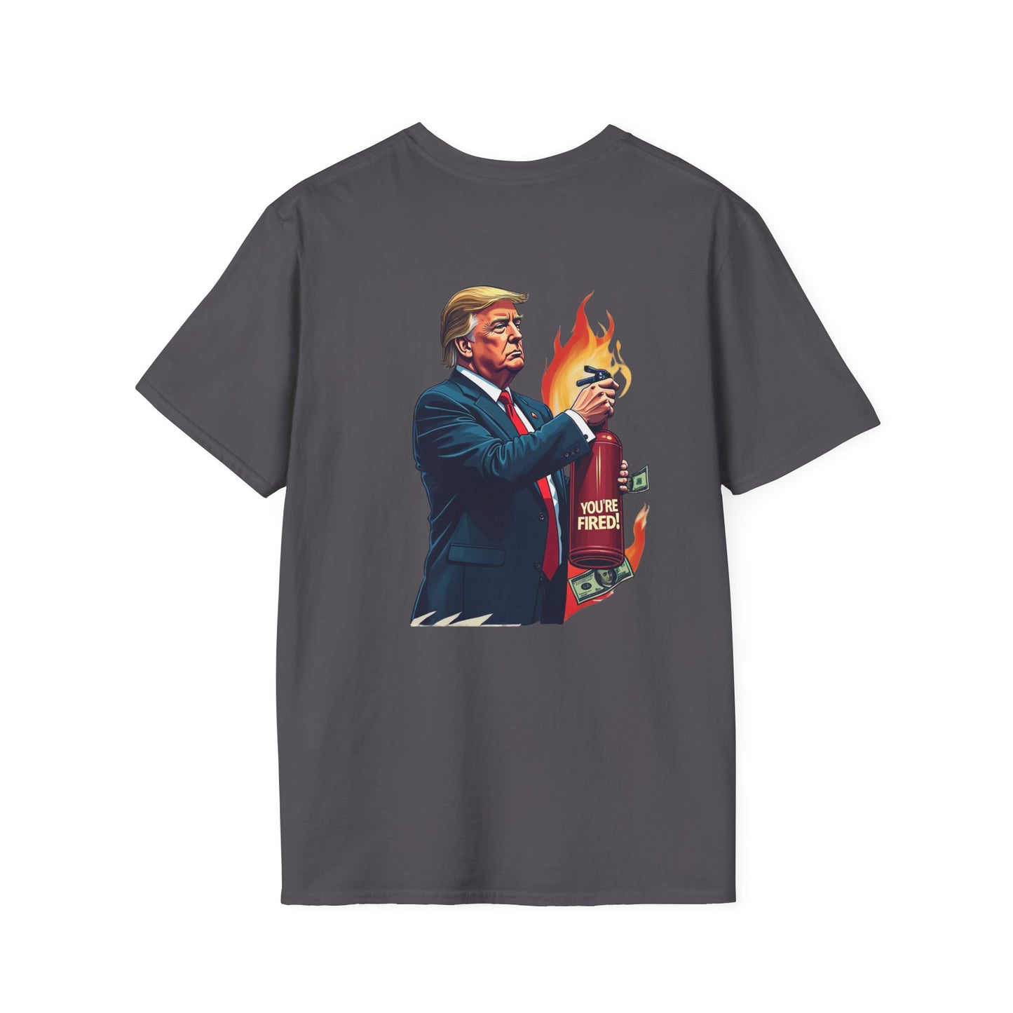 Economy on Fire Unisex Softstyle T-Shirt - Humorous Political Graphic Tee