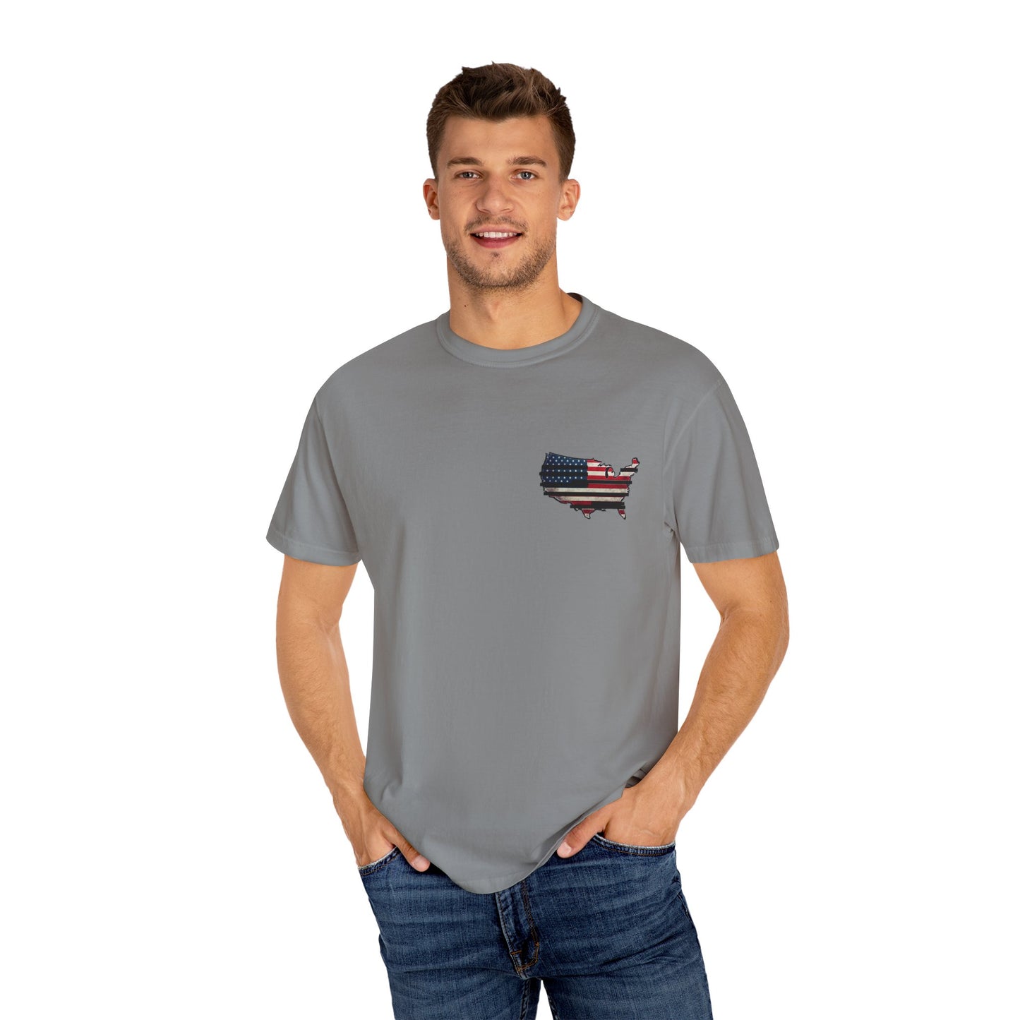 Unisex Garment-Dyed T-shirt with EV Power by Trump Energy Design