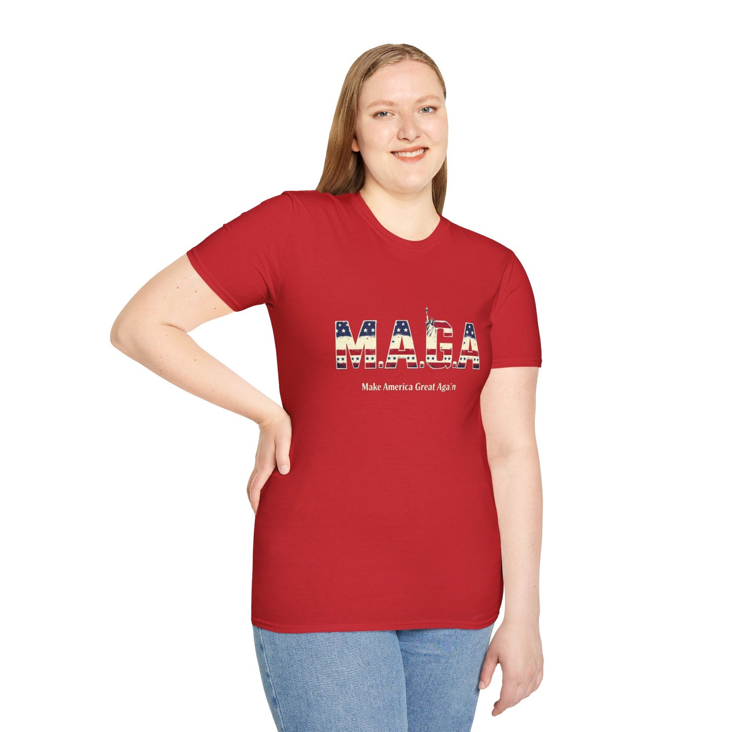Patriotic Unisex T-Shirt - Make America Great Again & One Pope At A Time Designs