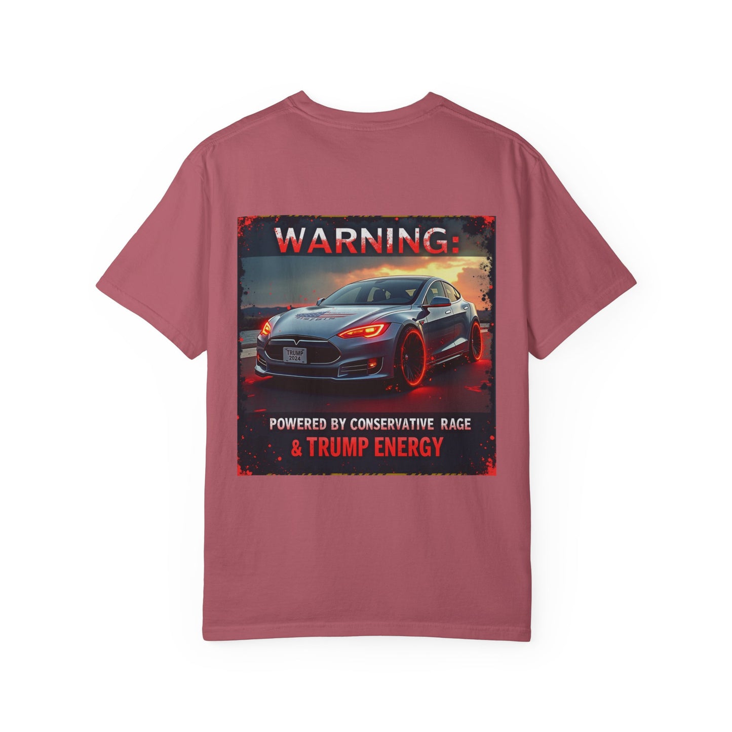 Unisex Garment-Dyed T-shirt with EV Power by Trump Energy Design