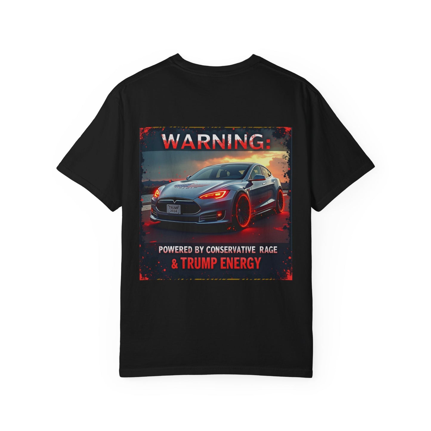 Unisex Garment-Dyed T-shirt with EV Power by Trump Energy Design
