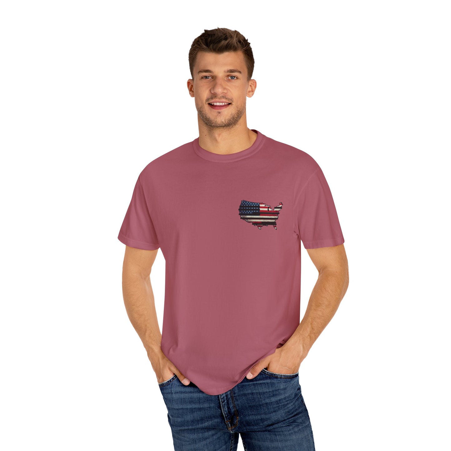 Unisex Garment-Dyed T-shirt with EV Power by Trump Energy Design