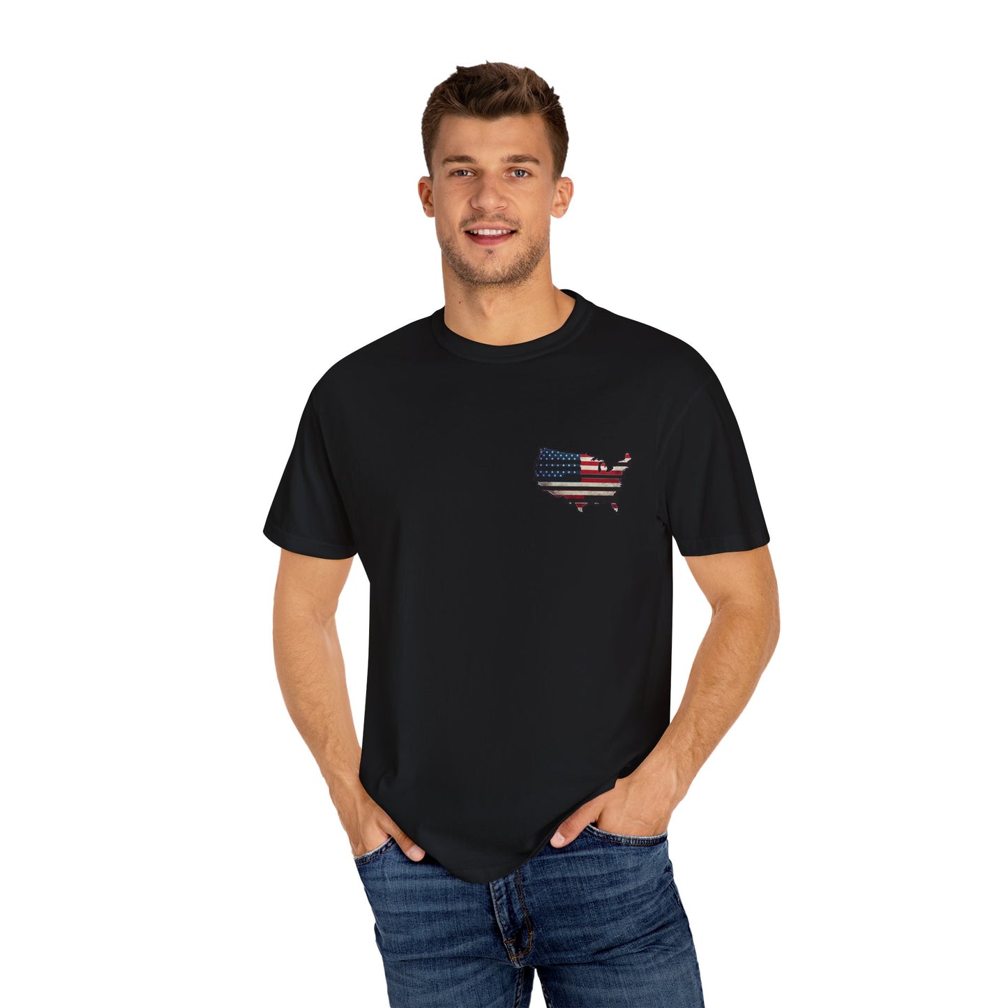 Unisex Garment-Dyed T-shirt with EV Power by Trump Energy Design