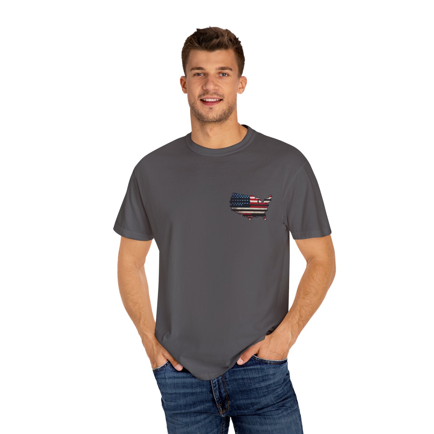 Unisex Garment-Dyed T-shirt with EV Power by Trump Energy Design