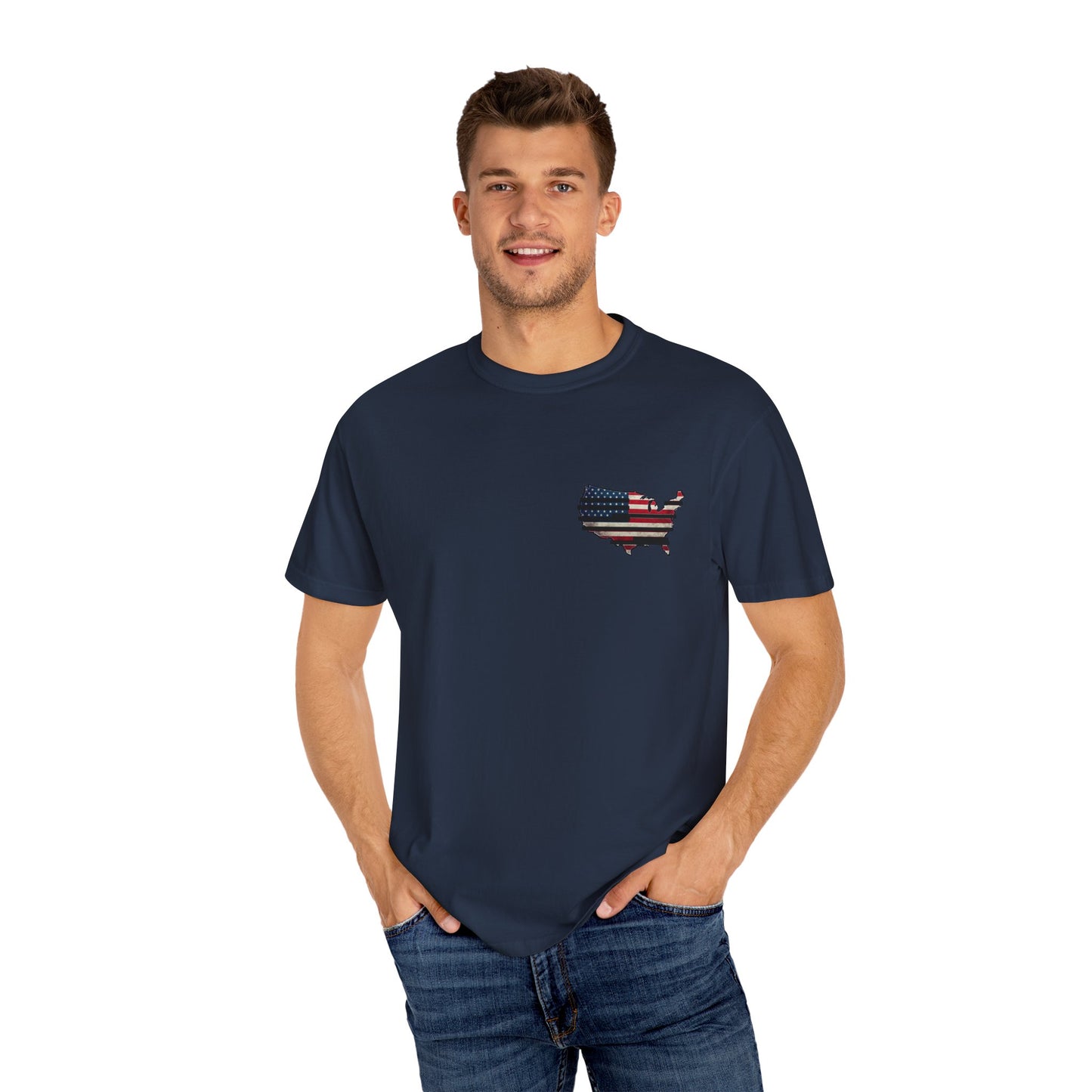 Unisex Garment-Dyed T-shirt with EV Power by Trump Energy Design