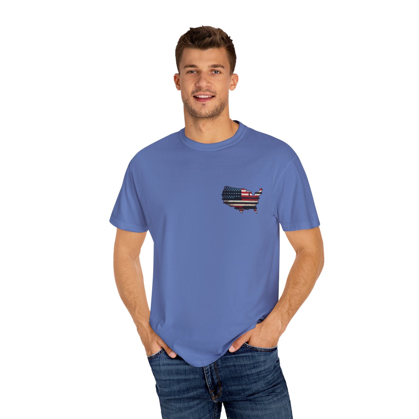 Unisex Garment-Dyed T-shirt with EV Power by Trump Energy Design
